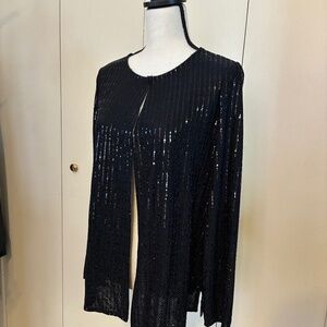 Gorgeous Black Sequence Jacket by Anne Klein